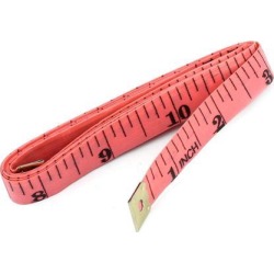 Unique Bargains Sewing Tailor 1.5M 60' Soft Fabric Measure Tool Flexible Ruler Tape Pink