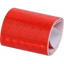 5cm x 0.5M Honeycomb Single Sided Adhesive Reflective Warning Tape Red
