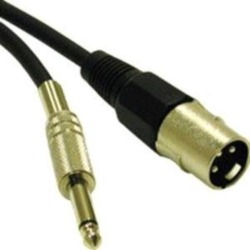 C2G 40035 Pro-Audio XLR Male to 1/4 Inch Male Cable, Black (6 Feet, 1.82 Meters)