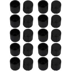 20pcs 15.6mm x 16mm Plastic Potentiometer Volume Control Rotary Knob Sliver Tone