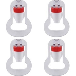 Red Water Cooler Faucet Plastic Water Dispenser Clean Spigot Fits Adaptor Hot Cold Water Faucet Tap Replacements 4pcs