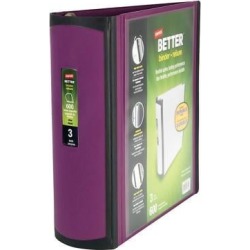 Staples Better 3-Inch D 3-Ring View Binder Plum (22172-US) 399963