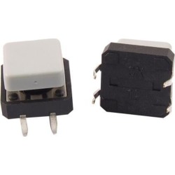 20x Momentary Tactile Push Button Switch 12x12x12mm 4 Pin DIP Through Hole w Cap