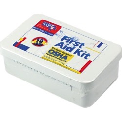 First Aid Only 240-AN Unitized First Aid Kit for 10 People, 46 Pieces, OSHA/ANSI, Plastic Case