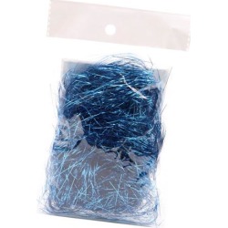 Metallic Shred Filler Fine Cut Gift Wrapping and Basket Filling Light Blue