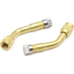 2Pcs Brass Tone 135 Degree Bent Car Auto Wheel Rim Tire Valve Stem