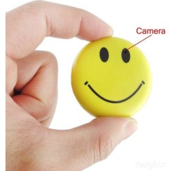 Mini Hidden Camera Recorder Camcorder Security DVR Wearable Smiley Face Badge Hidden Camcorder PC Cam