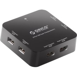 ORICO 36W 6 Port Family-sized Desktop USB Charger with PowerIQ Technology for iPhone 6 6 Plus 5 5C 5S; iPad Air mini; Galaxy S4 S5; Note 2 3; HTC One