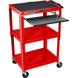 Luxor AVJ42KB-RD Adjustable Height Cart