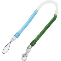Flexible Lobster Clasp Stretch Coiled Cord Keychain Strap Key Holder 20' Length
