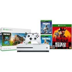 Xbox One S Battle Royale RDR 2 Bonus Bundle: Fortnite, Eon Cosmetic, 2,000 V-Bucks, Red Dead Redemption 2 and Xbox One S 1TB Gaming Console - White