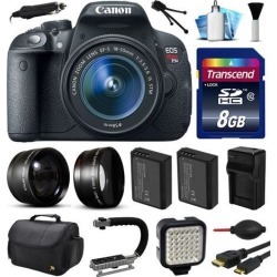 Canon EOS Rebel T5i 700D Digital Camera w/ 18-55mm Lens (8GB Essential Bundle)