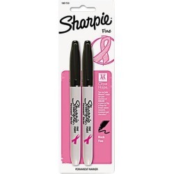 Sharpie Permanent Marker Fine Marker Point Type - Black Ink - 2 / Pack