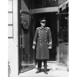 Posterazzi SAL2556743 Doorman Standing in a Doorway Poster Print - 18 x 24 in.