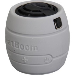 BeatBoom BB3000-SB Silver/Black Portable Wireless Bluetooth Speaker with Built in Speakerphone