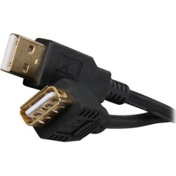 Rosewill RCAB-11005 USB2.0 A Male to A Female Extension Cable, Gold Plated, Black