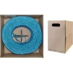Cable Wholesale Cat5e UTP Bulk Cable Solid 350MHz 24 AWG 1000 ft - Blue