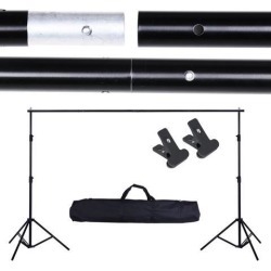 10' Adjustable Background Support Stand Photo Backdrop Crossbar Kit Photography