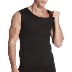 Men Slimming Waist Trainer Vest Neoprene Tank Top Sauna Sweat Body Shaper S