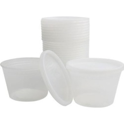 10pcs 16oz Plastic Food Storage Meal Prep Soup Containers Box with Lids Leak Resistant Stackable Reusable Microwave Freezer Safe