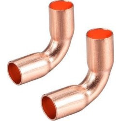 1/4-inch ID 90 Degree Copper Elbow Short-Turn Copper Pipe Fitting Conector for Plumbing 2pcs