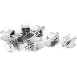 4.5mm-8mm Thickness Adjustable Screw Metal Glass Clamp Clips 8 Pcs