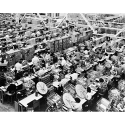 Posterazzi SAL25536657 High Angle View of Manual Workers Working in an Industry North American Aviation California USA Poster Print - 18 x 24 in.