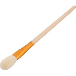 Art Faux Fur Head Wood Handle Round Shaped Oil Paint Painting Brush 3pcs