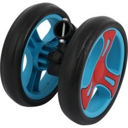 155mm Diameter Plastic Dual Wheel Stroller Pulley Rolling Roller for 22mm Tube