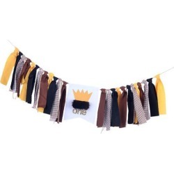 Crown ONE Bunting Banner Tassel Garlands 1st Birthday Party Hanging Decor A
