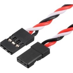 13CM 3-Pin Male to Male Lead Twisted Servo Extension Cable Cord Connectors, 26AWG 30-Cores Wire for RC Futaba JR Servo