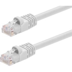 Monoprice Cat6 Ethernet Patch Cable - Network Internet Cord - RJ45, Stranded, 550Mhz, UTP, Pure Bare Copper Wire, 24AWG, 0.5ft, White