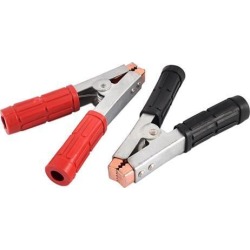 Vehicle Car Battery Clip Alligator Test Clamp Red Black Handle 2pcs