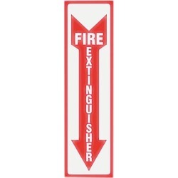 Headline Sign 4793 Glow In The Dark Sign, 4 x 13, Red Glow, Fire Extinguisher