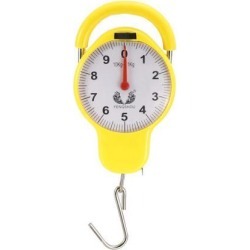 Handle Spring Scale 10kg ABS Plastic Portable Handheld Hanging Balance Dial Weight Scale Random Color