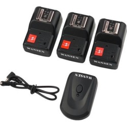 Universal 4 Channels Transmitter Wireless Radio Flash Trigger Set with 3 PT-04GY Receivers Camera PC Sync Cord for Studio Flash