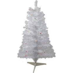 3' Pre-lit White Iridescent Pine Artificial Christmas Tree - Multi Lights