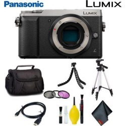 Panasonic Lumix DMC-GX85 Mirrorless Micro Four Thirds Digital Camera (Body Only) (Silver) Standard Bundle