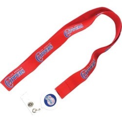NBA Los Angeles Clippers Team Logo Badge Reel Lanyard Id Ticket Clip Holder