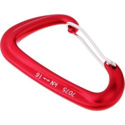Aluminum Wire Gate Hammock Safety Carabiner D Type Keychain Buckle Red