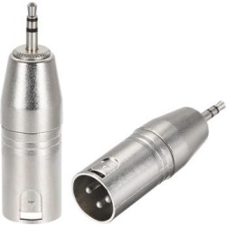 XLR Male to 1/8' Male TRS Adapter, Gender Changer - XLR-M to 3.5mm Coupler Adapters, Microphones Plug In Audio Connector, Mic Male Plug,2pcs