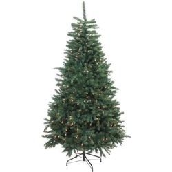 6.5' Pre-Lit Northern Pine Full Artificial Christmas Tree - Clear Lights