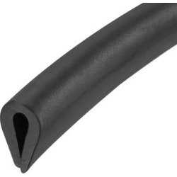 Edge Trim U Seal Black PVC Plastic U Channel Edge Protector Fits 3/64" - 5/64" Edge 10 Feet Length