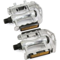 Antislip Reflector Road Mountain Bike Flat Cage Platform Pedals Pair