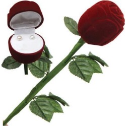 Premium Connection Attractive Gift Treasure Freshwater Pearl Earrings Long Stem Rose