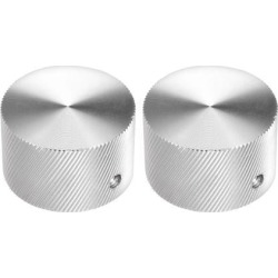 Stereo Knob, 35*6 mm Aluminium Alloy, Volume Control Knobs, Sliver 2pcs