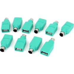 10 pcs Type A USB Male to PS/2 Male Connector Converter Adaptor for PC Laptop