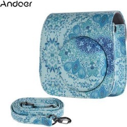 Andoer PU Camera Case Bag for Fujifilm Instax Mini 9/8+/8s/8, Blue W7O7