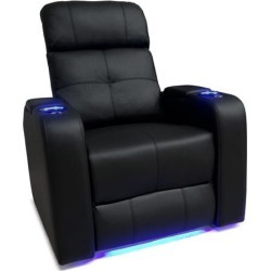 Valencia Verona Premium Top Grain 9000 Leather Power Recliner LED Lighting Home Theater Seating 1-Seat
