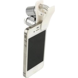 60X Universal Mobile Phone Mini Portable Clip LED Microscope Magnifier Loupe UV Currency Detector Flashlight galactic